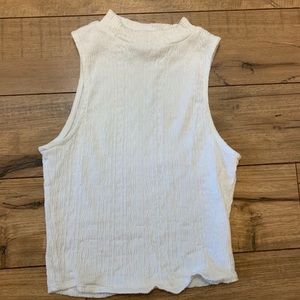 White, high-neck tank